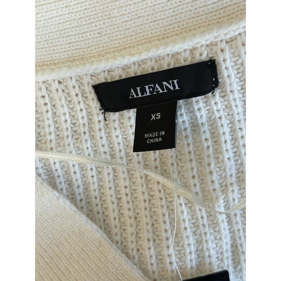 Alfani Size XS Cream Short Cap Sleeve V-Neck Sweater Vest - New - Picture 4 of 7